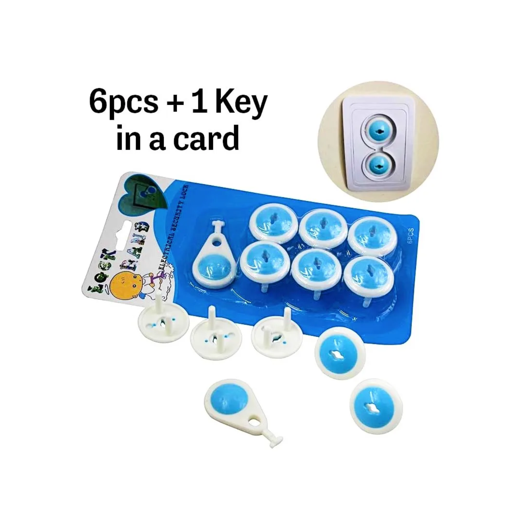 ABS plastic child safety outlet cover in wall socket