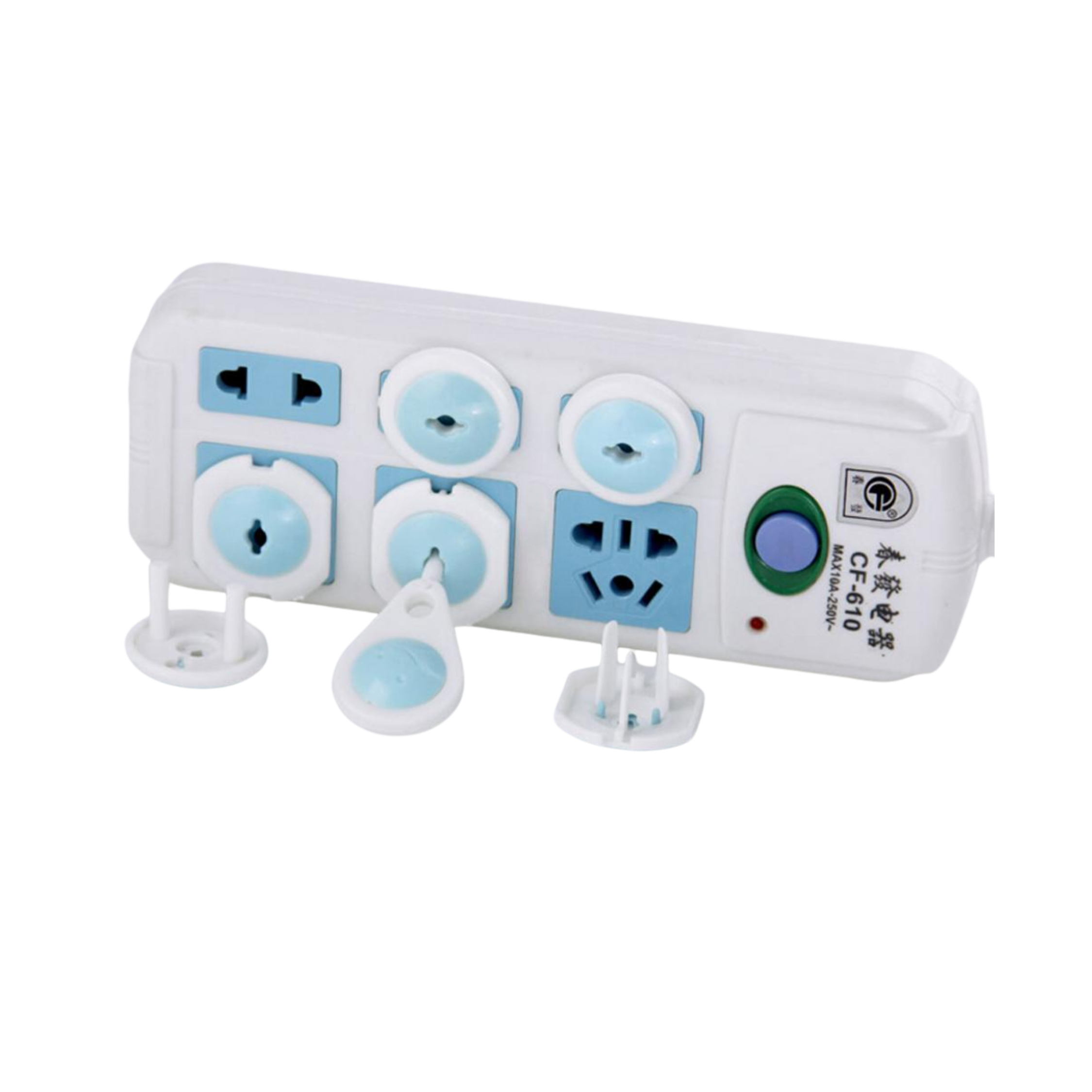 6-piece kids electric safety outlet plug caps set