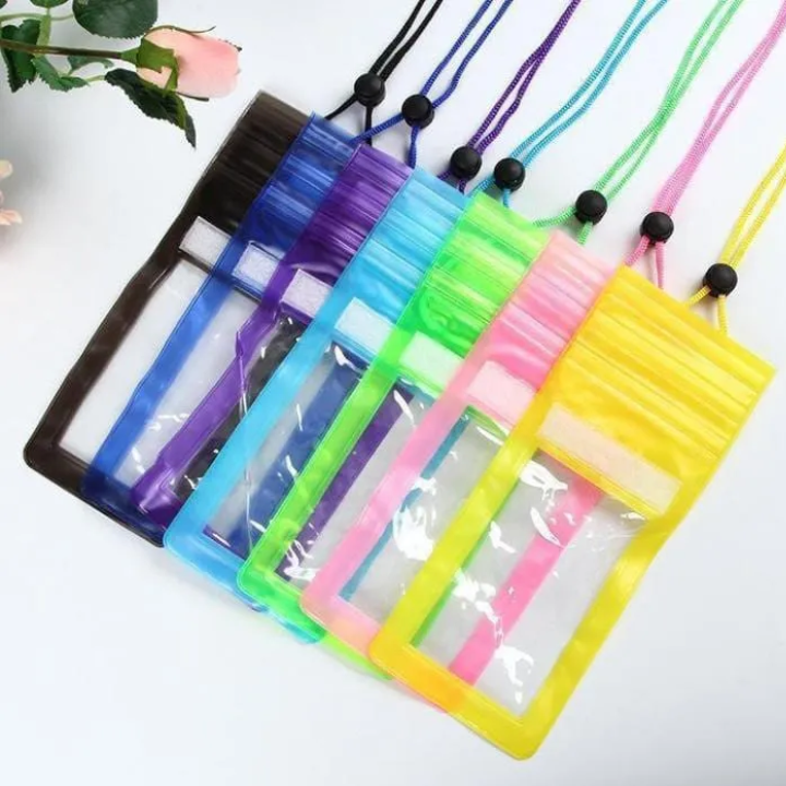 Waterproof PVC pouch with secure top seal and strap attachment
