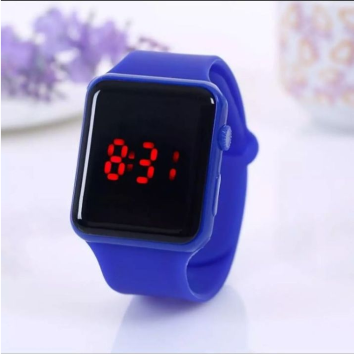 Unisex design of the square digital watch
