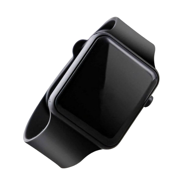Square LED digital sports watch with silicon wristband