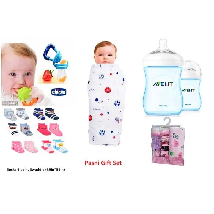 Multicolor Baby Pasni Gift Set for newborns aged 0–12 months